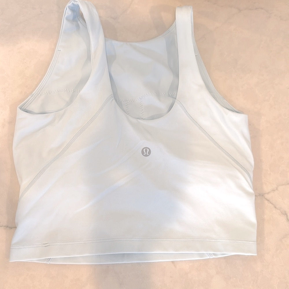 Lululemon high neck align tank size 4 blue